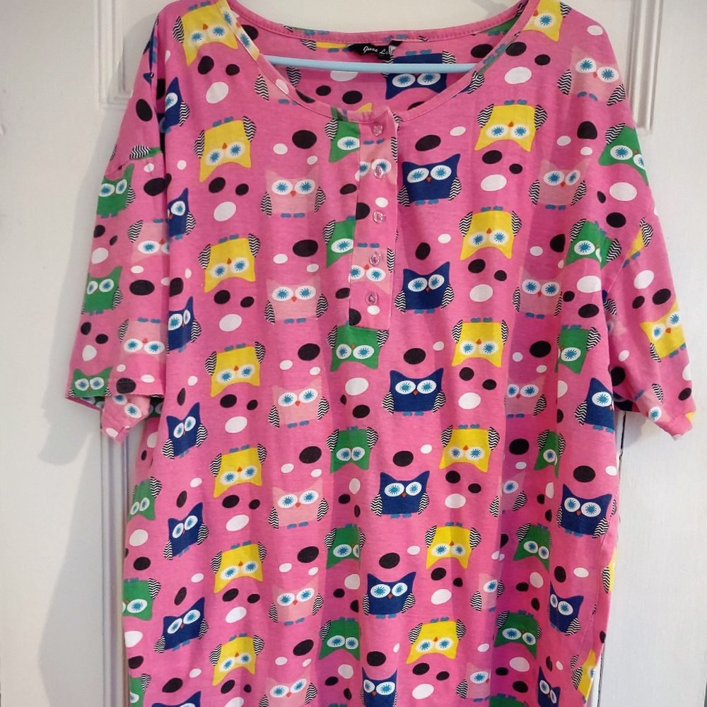 Owl Nightshirt Nightgown  2x and Striped Dreams & Co  1x/2x